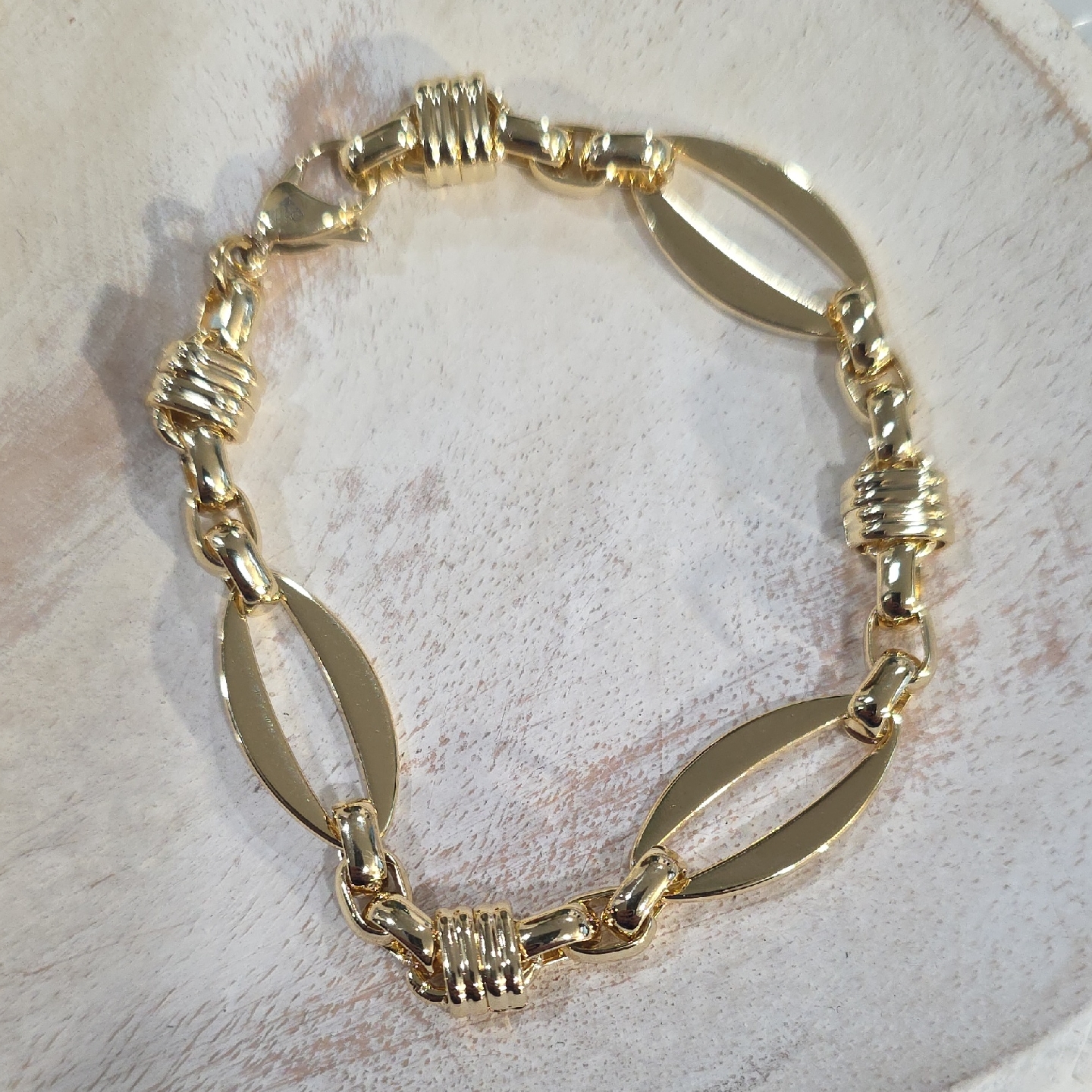Elegant 14k Gold Plated Link Bracelet